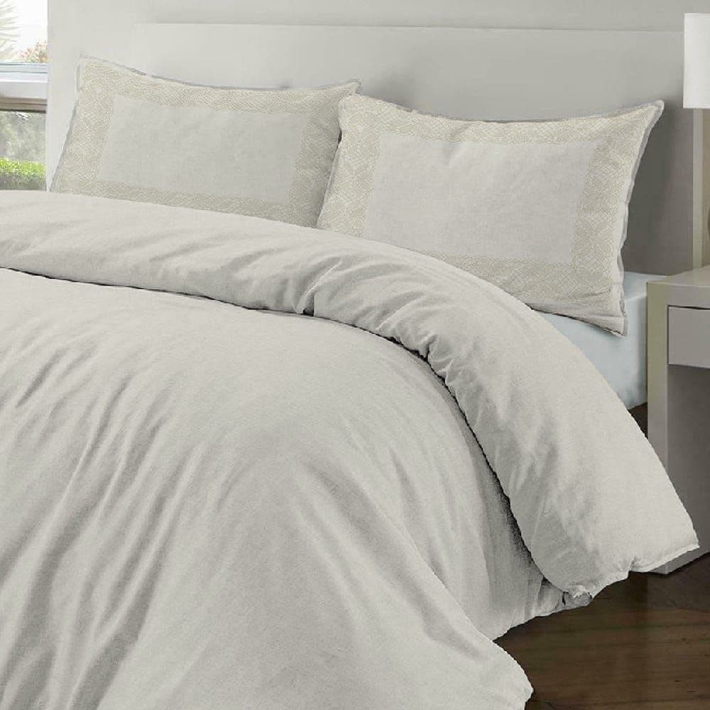 Emily King-sized Duvet Cover, Cream - 230x220 Cm