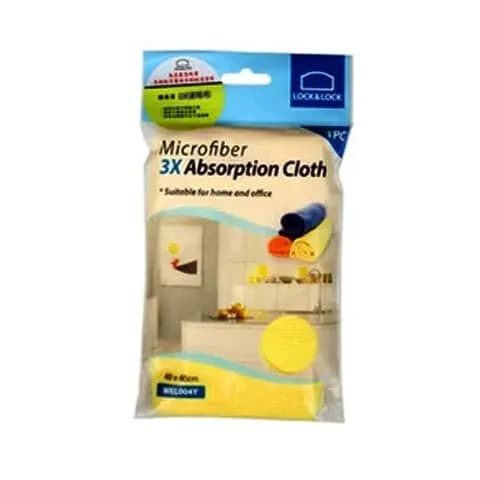 Lock Lock Microfiber Absorption Cloth 40X40Cm 1 Piece Yellow