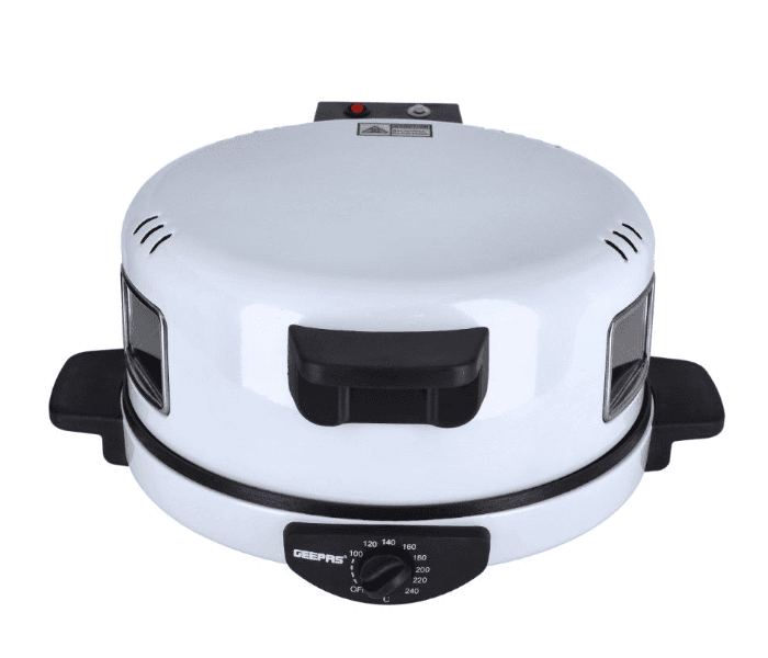 Geepas GBM63036 30cm Arabic Bread Maker - Black and White