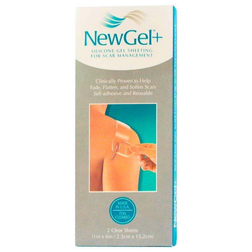 Newgel+ Clear Silicone Strips 1"X6" (2.5X15.2Cm), 2 Pcs/Ng-301S2