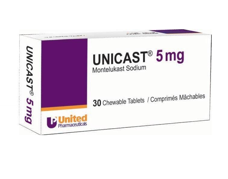 Unicast 5Mg Chew.Tab 30'S