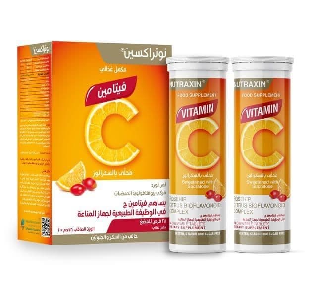 Nutraxin Vitamin C Chewable Tablets Sugar Free 28 Pcs