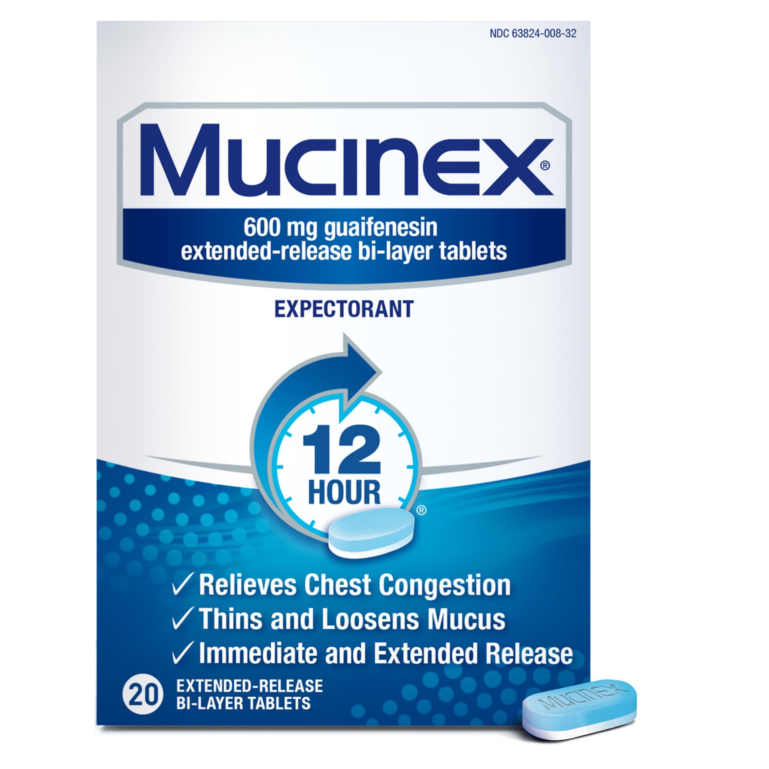 Mucinex 600 Mg 20 Tablets