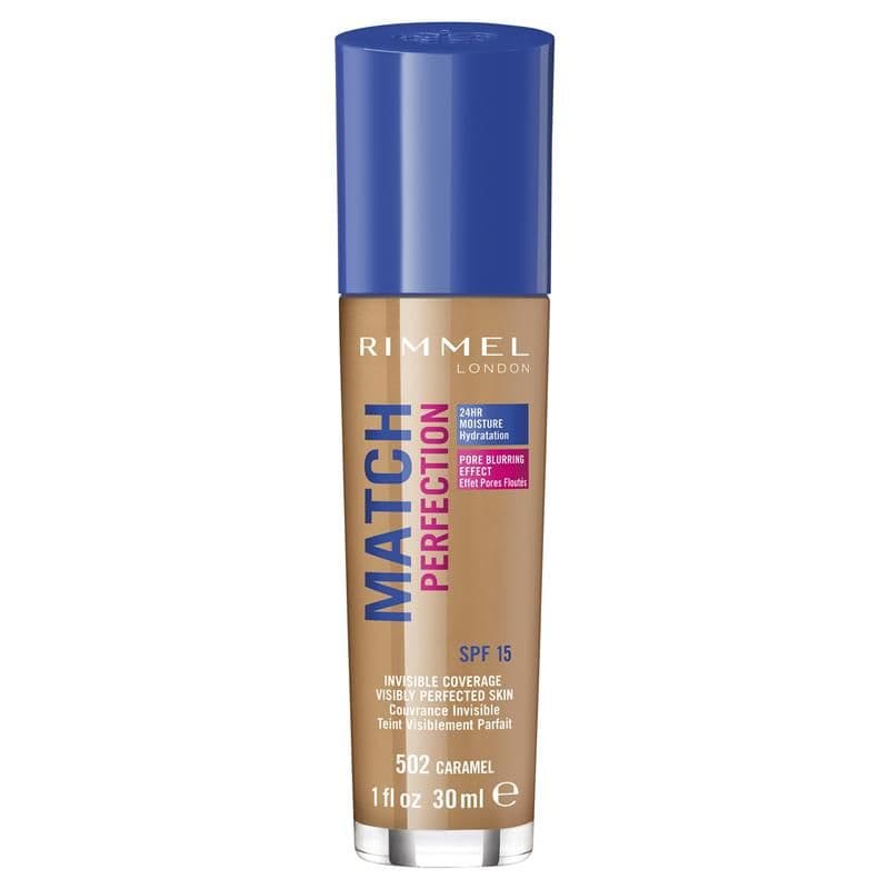 Rimmel London Match Perfection Foundation 502 Caramel 30 Ml