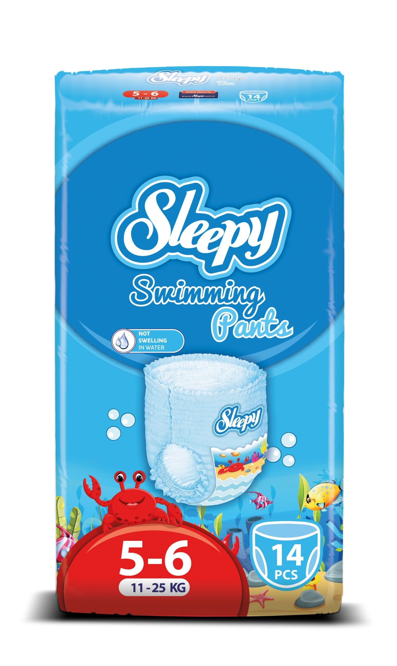 Sleepy Swimming Pants Size 5-6 14'S Diapers (65005)