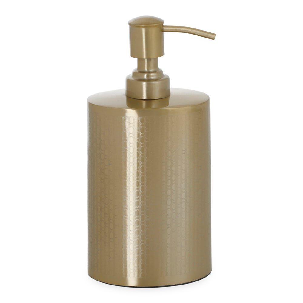 Oval Etched Lotion Bottle, Soft Gold - 9X18.5 Cm