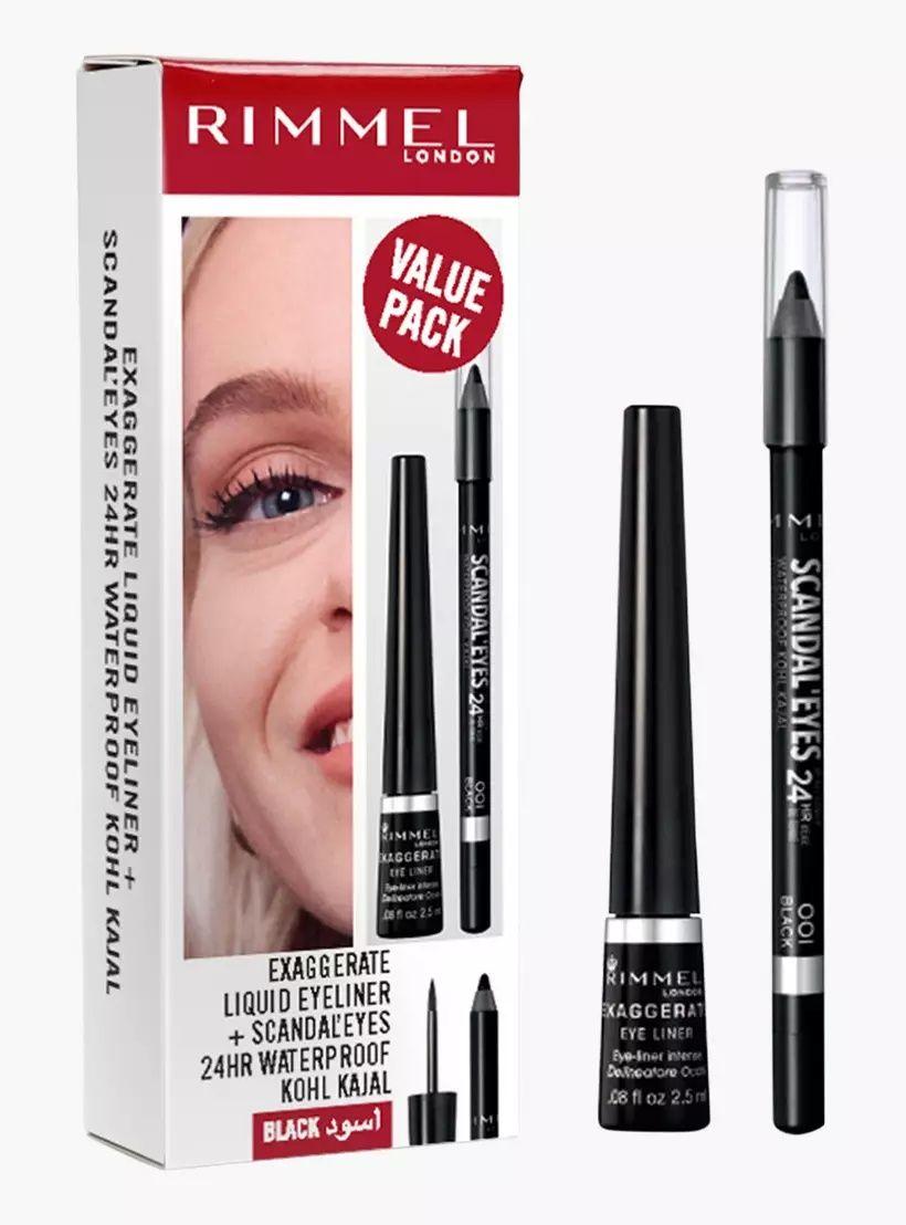 Rimmel London Exaggerate Liquid Eyeliner & Scandaleyes Waterproof Kajal Set