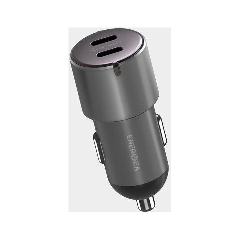 Energea Alu Drive D60, 2 Usb-C Pd/Pps Aluminium 66W Car Charger - Gunmetal