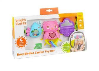 Bright Starts Busy Birdies Carrier Toy Bar Take-Along Toy