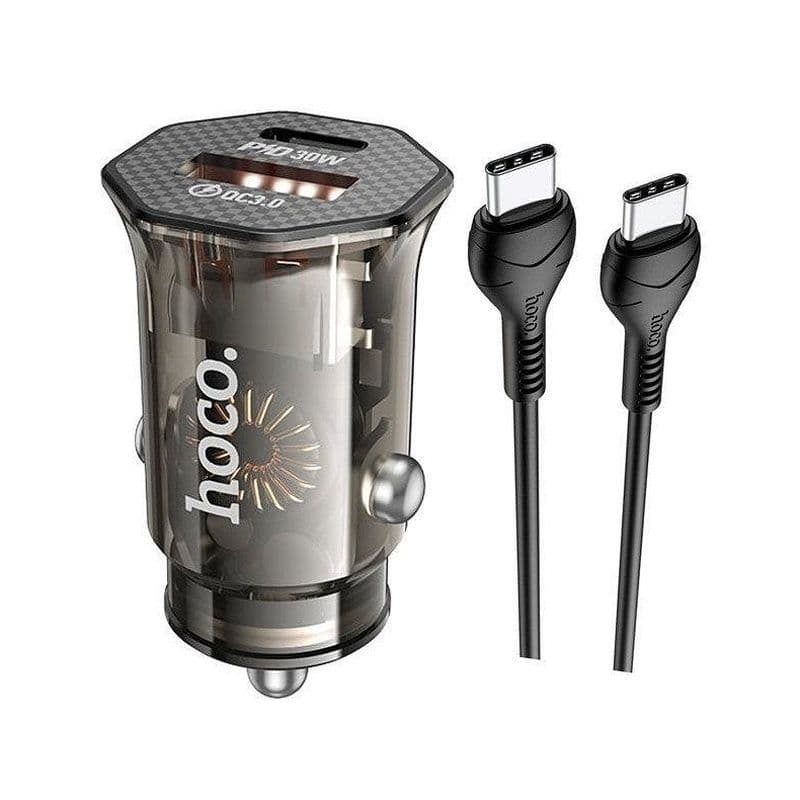 Hocodz16 Apex Pd30W+Qc3.0 Dual-Port Car Charger Set ( X55 C-C Cable)