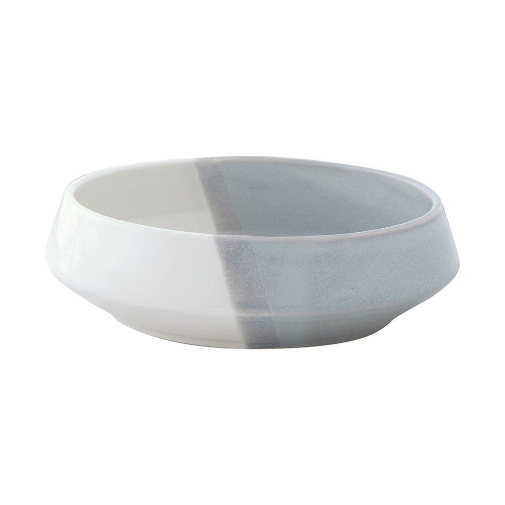 Double Porcelain Soup Plate, Grey - 16.5 Cm