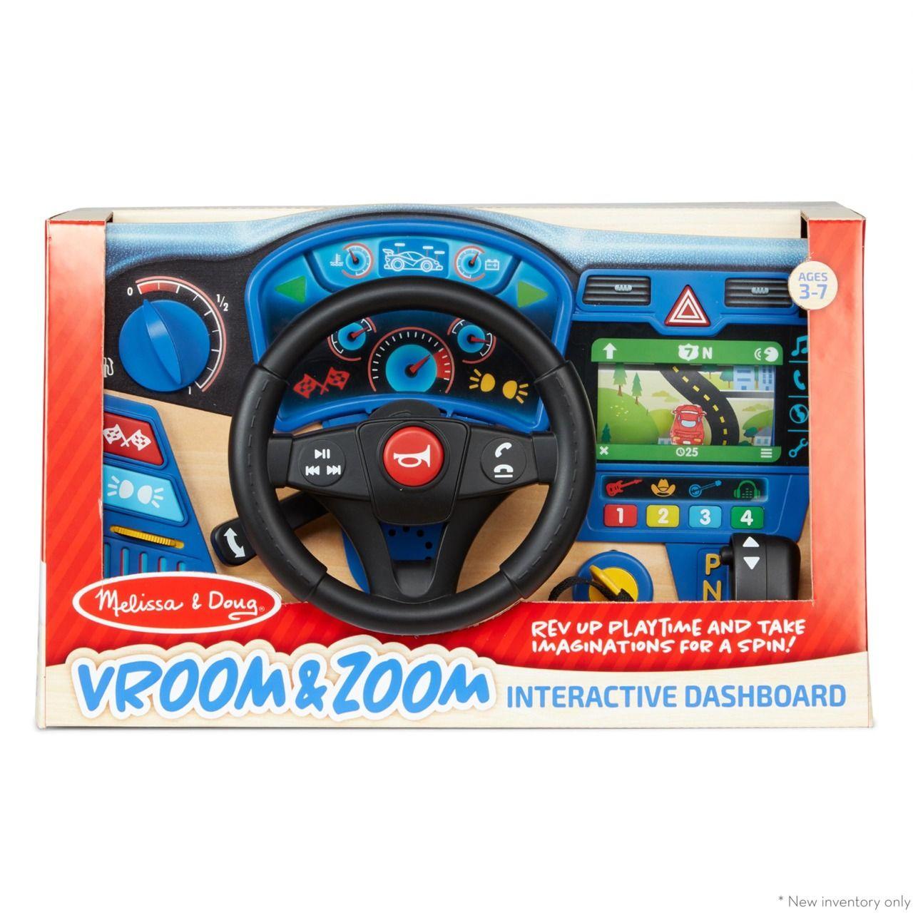 Melissa & Doug Vroom & Zoom Wooden Dashboard