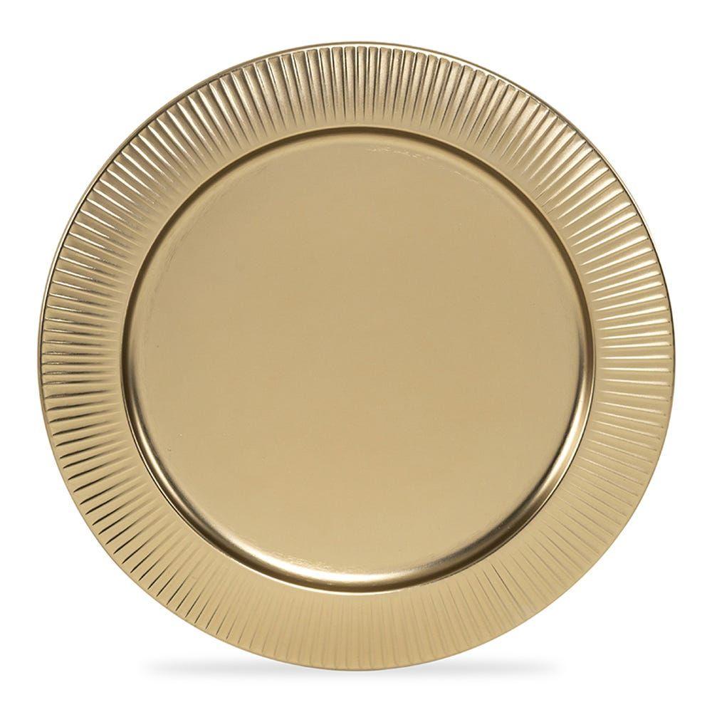 Gyner Charger Plate, Gold - 33Cm