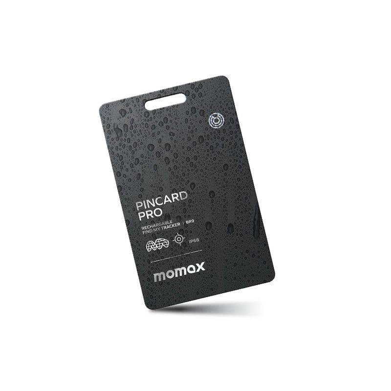 Momax Pincard Mini Findmy Gps Tracker With Wireless Charging (Color: Black)
