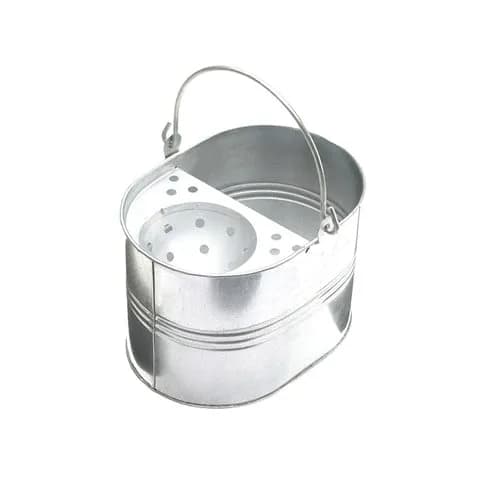 Galvanized Iron Mop Bucket Stainless Steel Silver