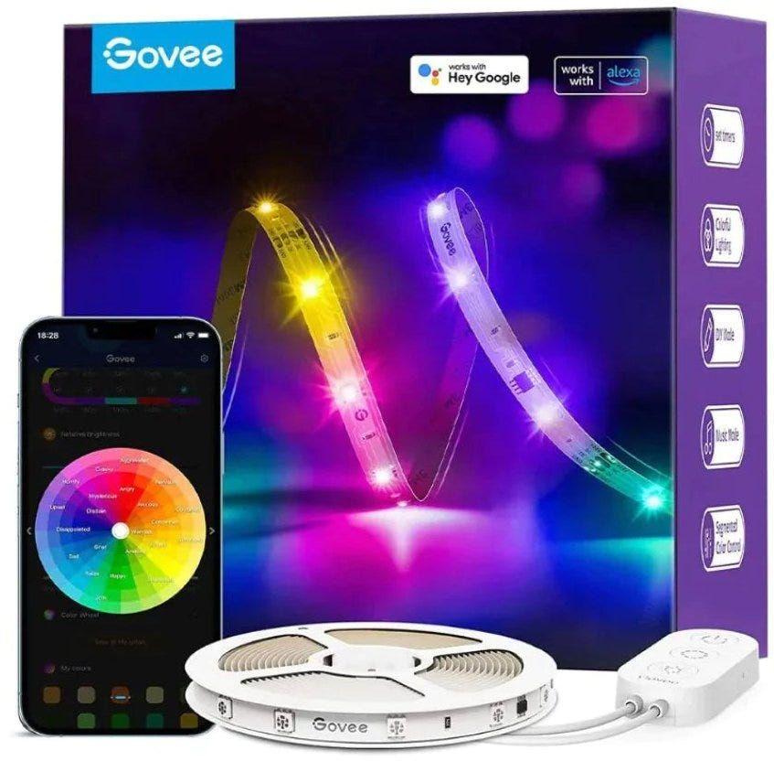 Govee Rgbic Basic Wi-Fi + Bluetooth Led Strip Lights - 5 Meters - إضاءة