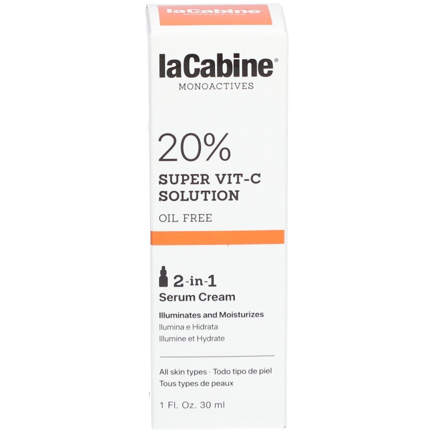 La Cabine 20% Super Vit-C Solution 2-In-1 Serum Cream 30Ml No.12873