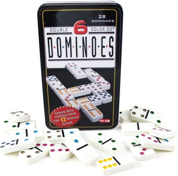 Double Six Color Dot Dominoes Set No.16566