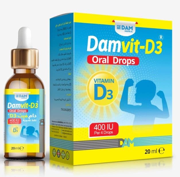 Dam Damvit-D3 400IU Oral Drops 20ml