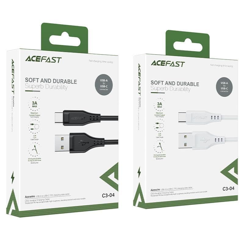 Acefast 
Usb-A To Usc-C Charging Data Cable (1.2M) Colour- Black