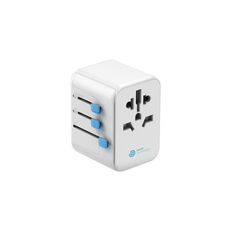 Bazic Gotravel, Universal Travel Adapter 2A3C 28W - White