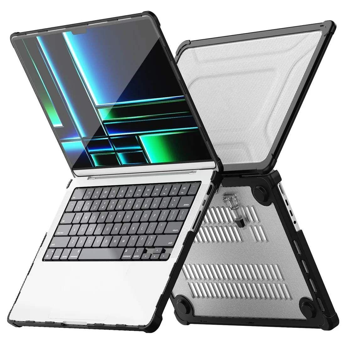 Levelo Espectro Case For Macbook Air 13.6 Inch / Drop-Proof / With Built-In Stand / Black