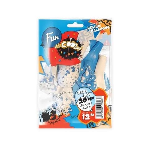 Fun Helium Balloon 12 20 Pieces Assorted