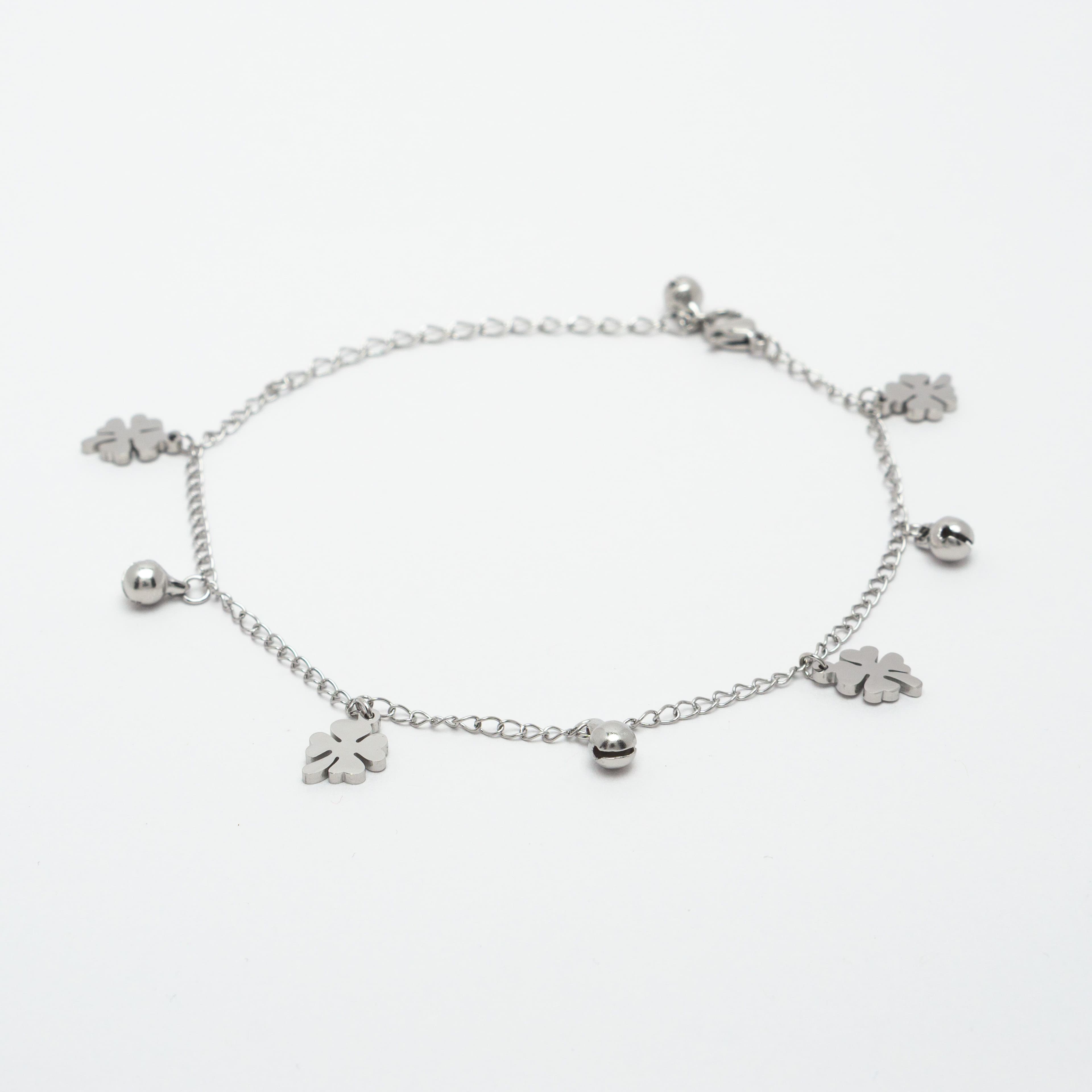 Lucky Leaf Silver Anklet