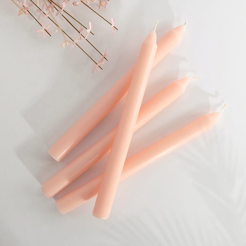 Hue Rose Garden Taper Candle, Pink - Set Of 4