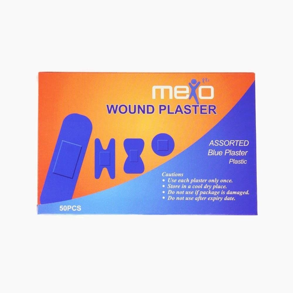 Mexo Wound Plaster Assorted Blue Plaster 50 Pcs