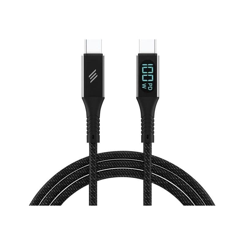 Smartix Premium Ultra Flexible Braided 100W C To C Cable With Digital Display