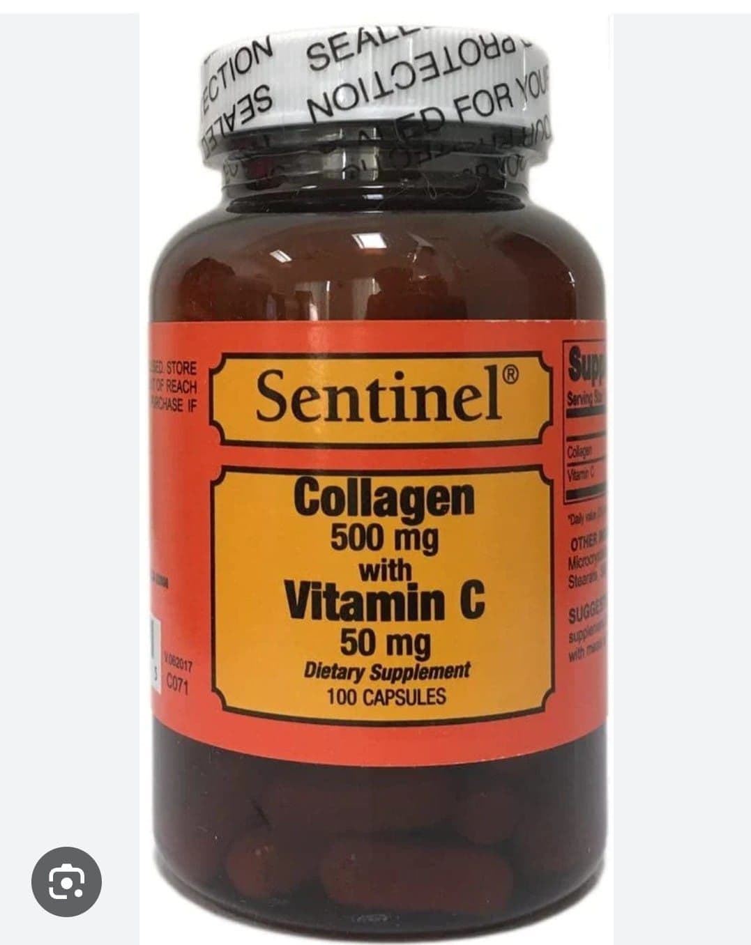 Sentinel Collagen 500 Mg With Vit C 50 100 Caps