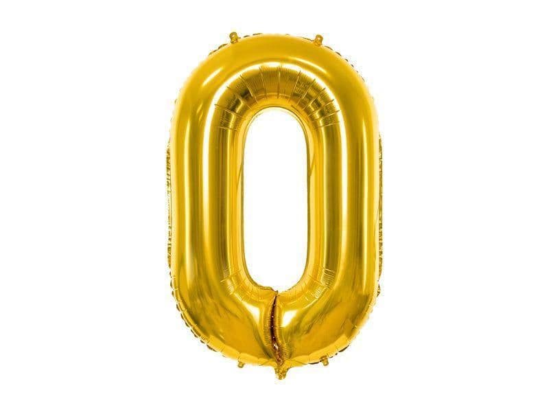 Number 0 Balloon Gold