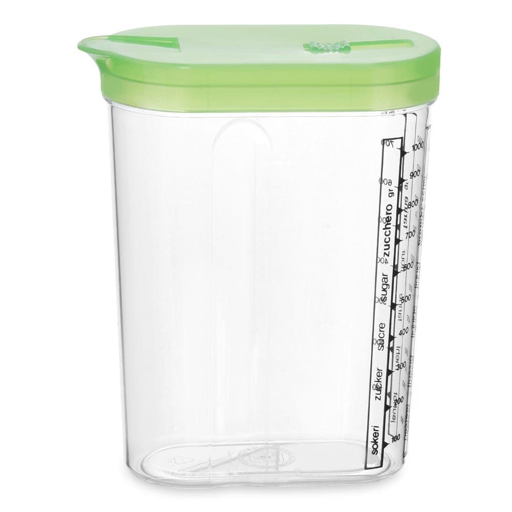 Slice Graduated Measuring Canister, Clear & Green - Large