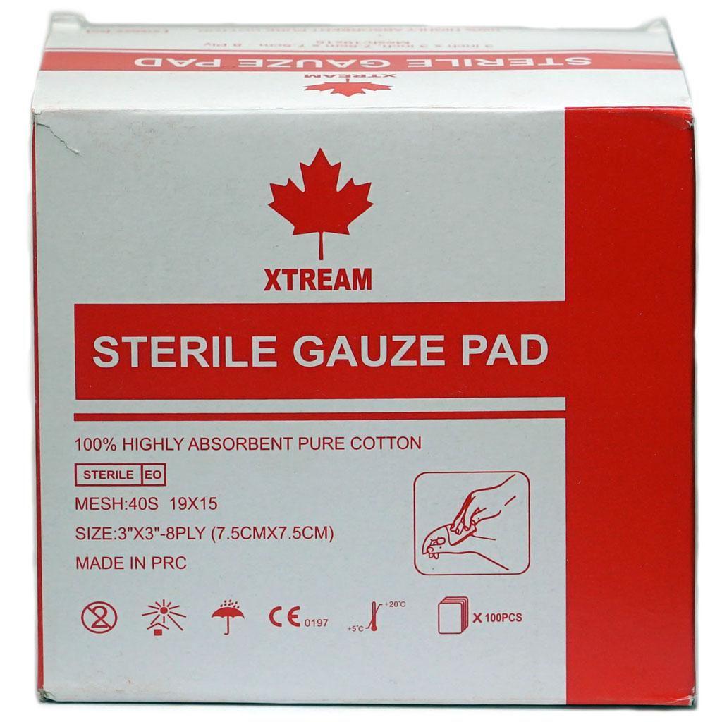 Xtream Sterilize Gauze Swab 8Ply 100'S-