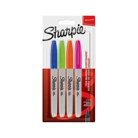 Sharpie Fun Bliss Fine Tip Permanent Marker Multicolour 4 Count