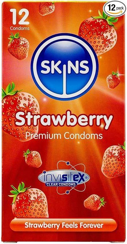 Skins Strawberry Condoms 12 Pcs