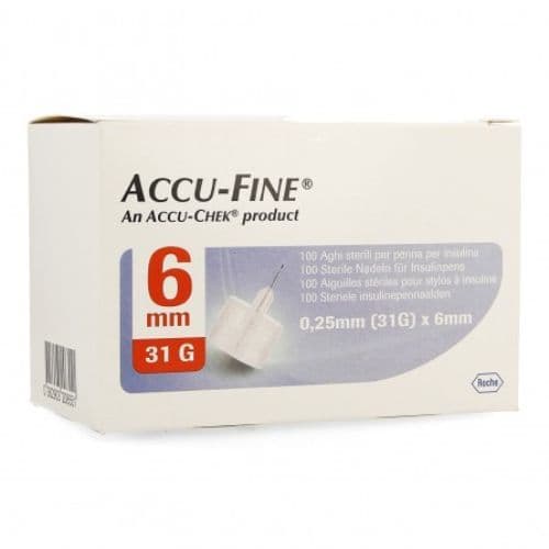 Accu Fine Pen 0.25Mm 31Gx6Mm Needle  100 PC