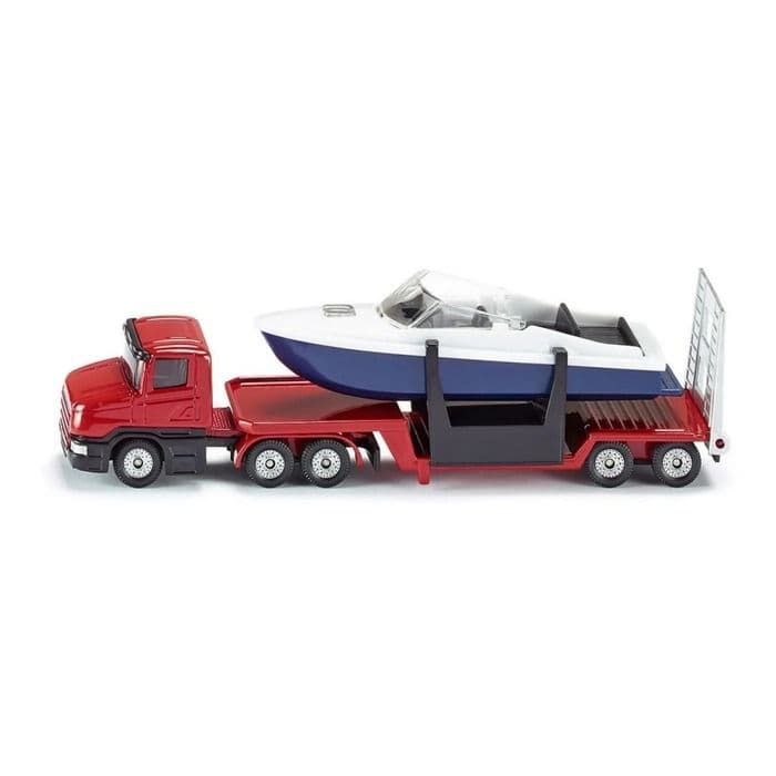 Siku Die Cast Low Loader With Boat
