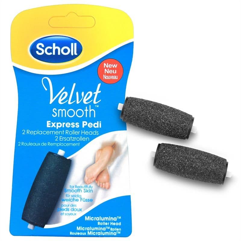 Scholl Velvet Smooth Express Pedi 2 Replacement Roller Heads 