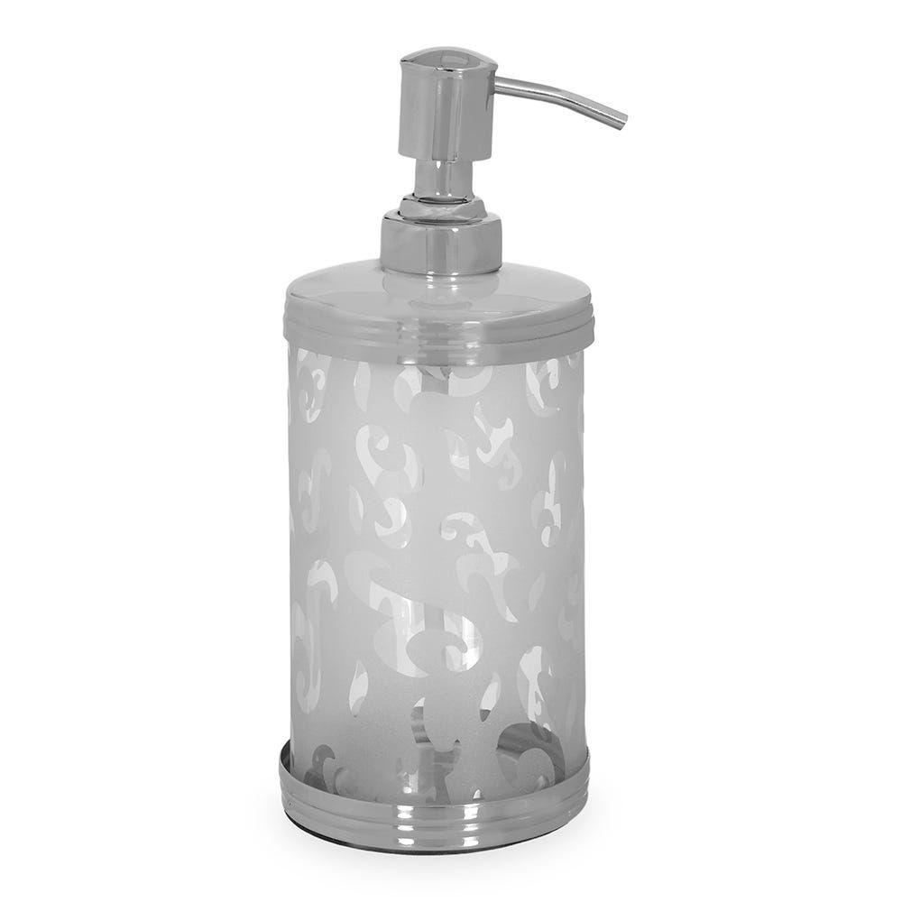 Victoria Lotion Bottle, Clear & Silver - 8x18 cm