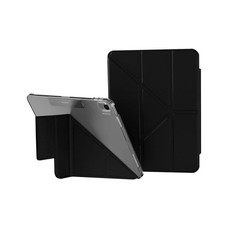 Mageasy Facet Folding Folio Case For Ipad Air 11", M2, Stain-Resistan - Black