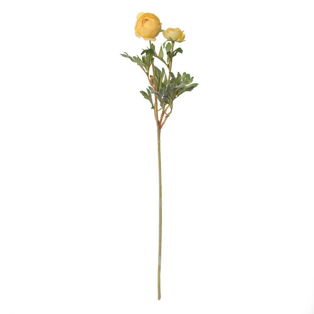 Ranunculus Ball Spray, Amber Yellow Â€“ 62 Cms