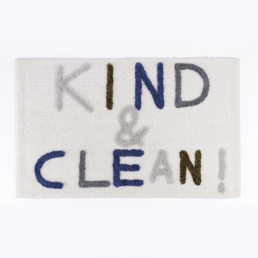 Kind And Clean Tufted Bathmat, Blue - 1200 Gsm, 85x52 Cm