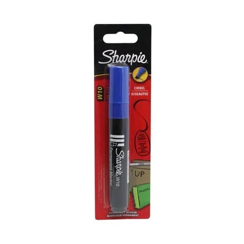 Sharpie Permanent Marker W10 Chisel 1 Piece Blue