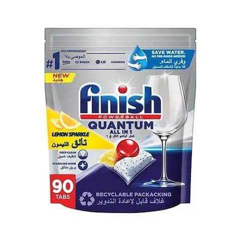 Finish Powerball Quantum All In One With Lemon Sparkle 90 Tabs