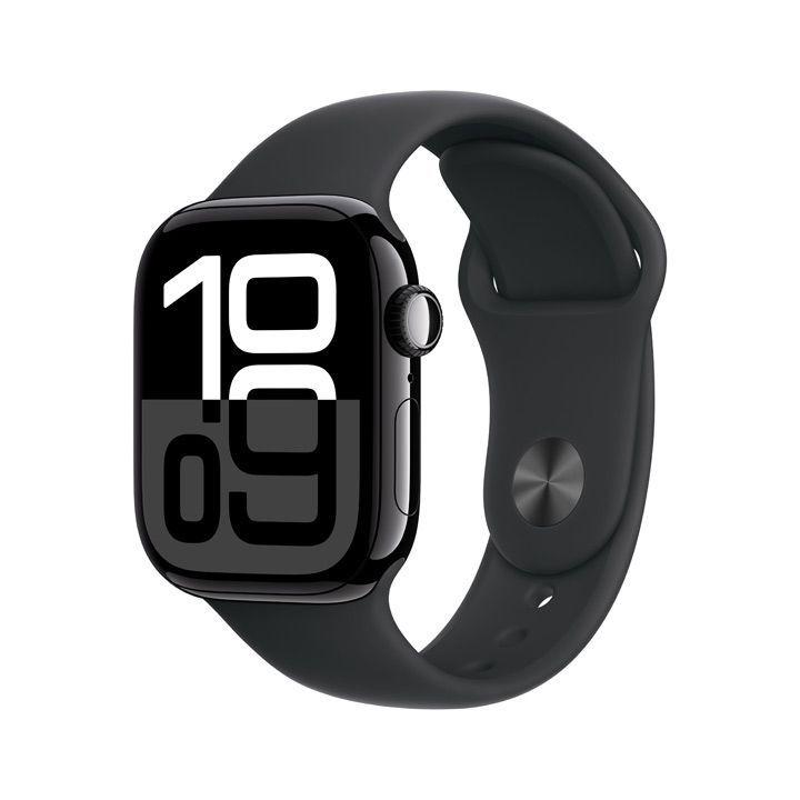 Apple Mwwe3Qa/A Watch Series 10 Gps 42Mm Jet Black Aluminium Case With Black Sport Band - S/M