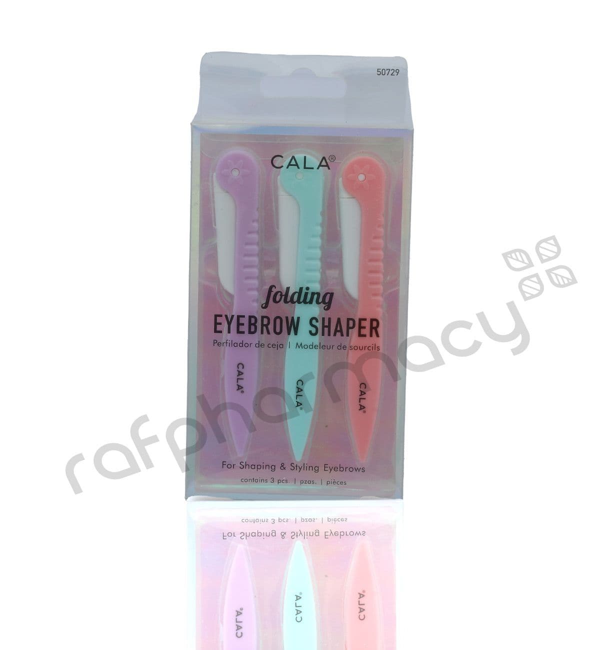 Cala 50729 Folding Eyebrow Shaper (3Pce/Pk)#17932