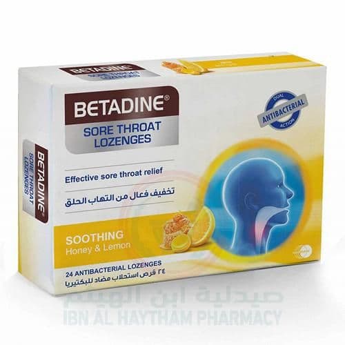 Betadine Sore Throat Lozenges Honey & Lemono 24'S