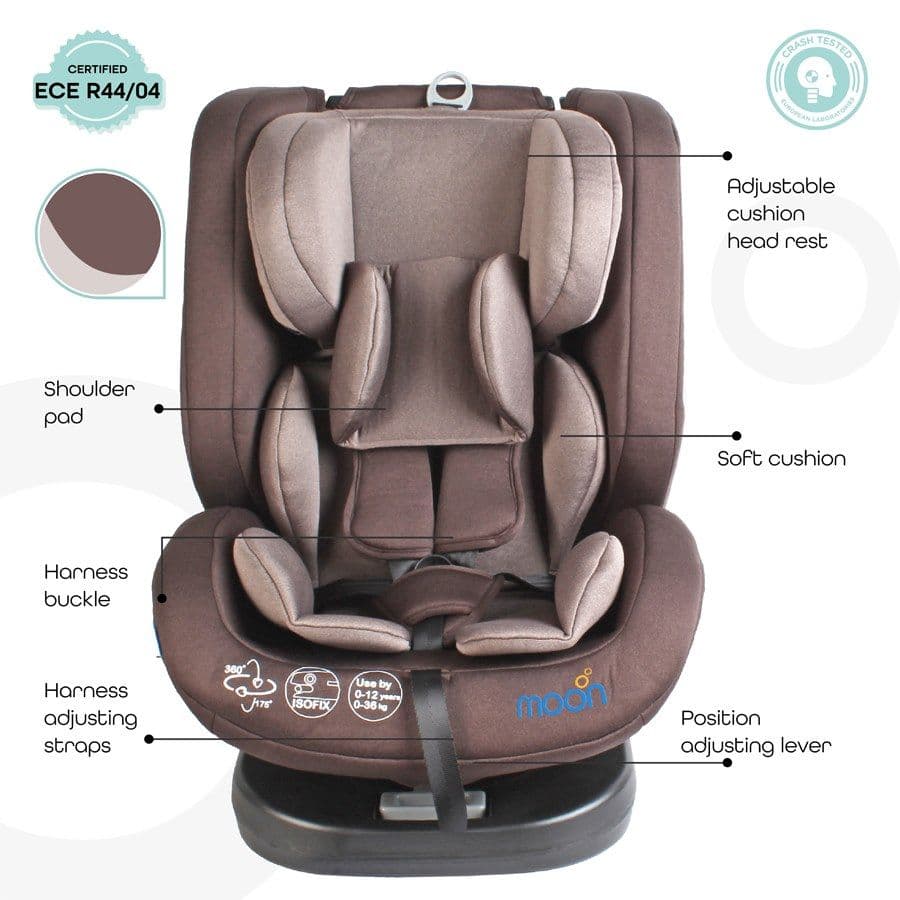 Moon Rover Car Seat Group 0+,1,2,3 (Brown)